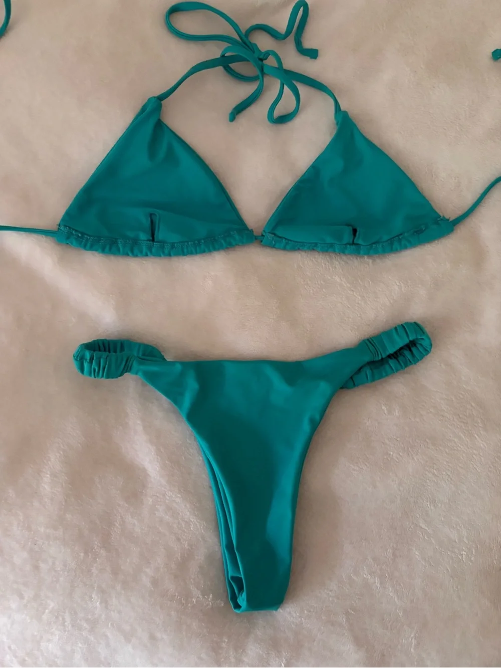 SHEIN Teal Triangle Bikini Set
